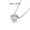 【预售】ShiningHouse[培育] 18k金钻石项链 圆钻形1克拉钻人工真钻人造钻石K金项链可调节简约四爪钻石项链悦己送礼臻选【此商品不支持7天无理由退货退款】预计3日发货 商品缩略图2