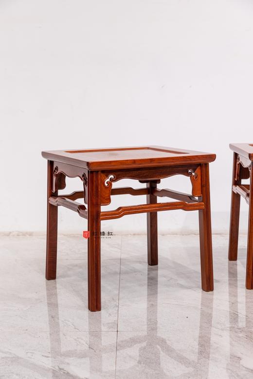 红桥红  家具严选  缅甸花梨(大果紫檀）  【46瓜棱腿方凳】 商品图2