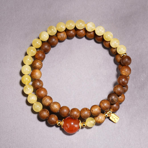 鸿运当头沉香木蜜蜡手串 商品图2