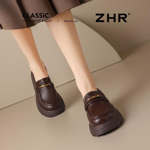 ZHR则则增高5.5cm厚底乐福鞋女2026新款时髦复古百搭舒适英伦单鞋 商品图7