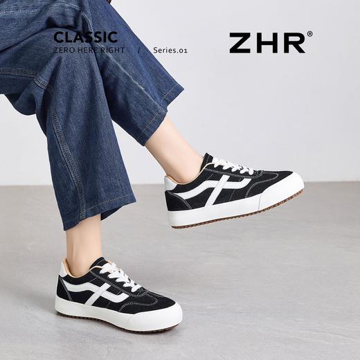 ZHR复古帆布鞋女2026春季新款百搭ins学生休闲鞋透气内增高运动鞋 商品图8