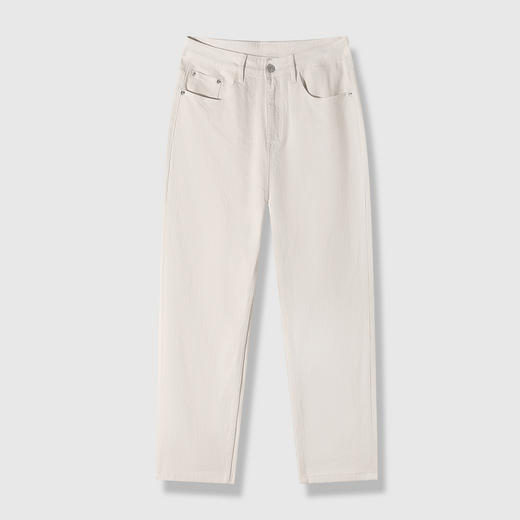 GXG男装26春季简约纯色日常通勤舒适棉弹直筒休闲男式牛仔长裤K&C 商品图4