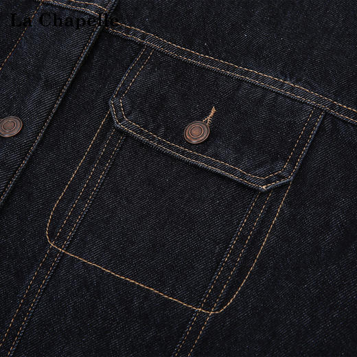天猫同步【牛仔夹棉外套】拉夏贝尔/La Chapelle重磅高品质 机洗不跑团！复古撞色灯芯绒保暖棉衣 商品图2