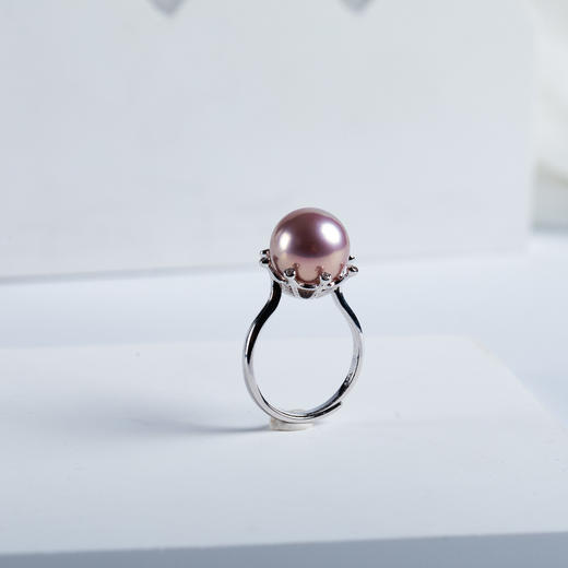 紫色淡水珍珠爪子戒指 JZG49 商品图4