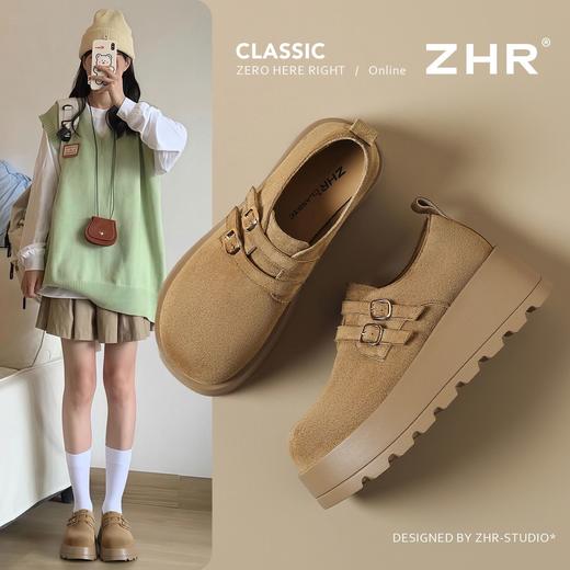 ZHR【6CM厚底】复古勃肯鞋女2026春季百搭轻便休闲鞋增高乐福鞋女 商品图1