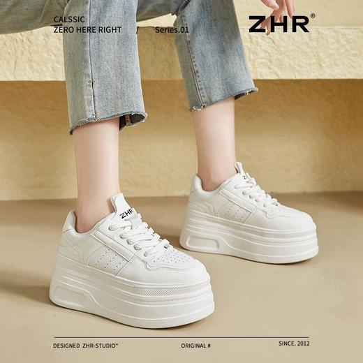 ZHR则则7.5CM厚底增高小白鞋女春秋款百搭运动休闲鞋女爆款板鞋女 商品图8