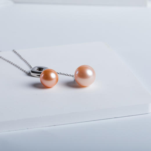 紫色淡水珍珠双珠吊坠 DZG121 商品图3