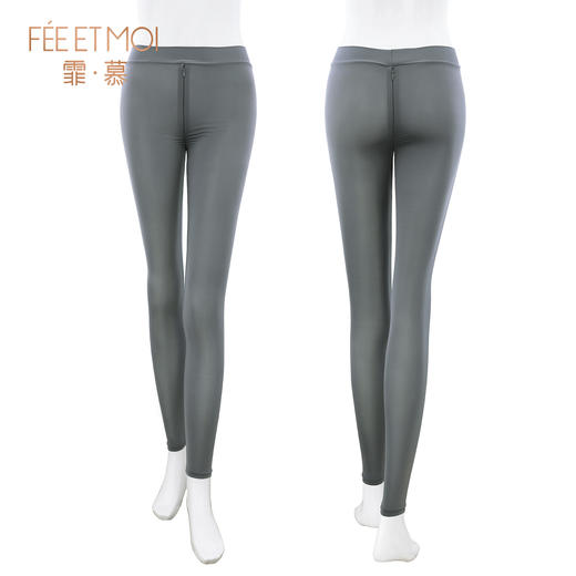 【霏慕 】爽滑免脱拉链开裆瑜伽裤性感情趣丝袜床上调情制服内衣女6782 商品图9