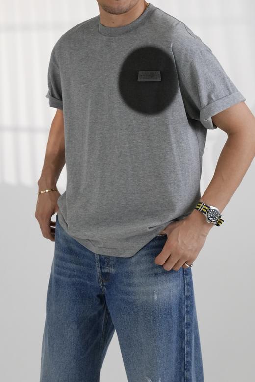 男款全棉印花刺绣短袖T恤hu016 商品图3