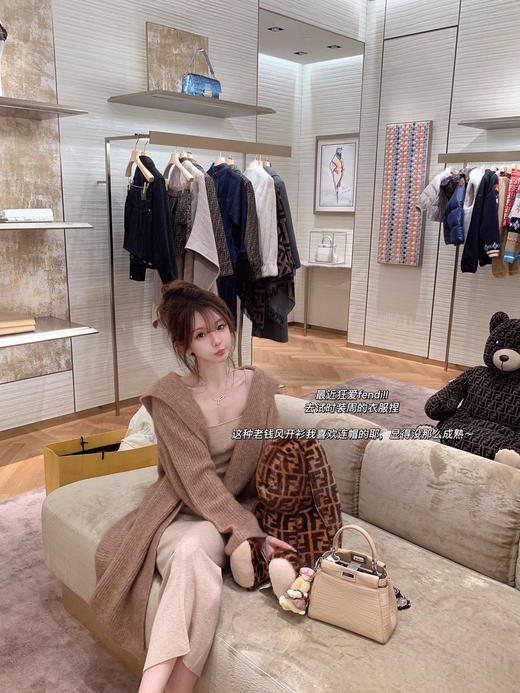 金蘑菇菇 京洛再无佳人 小白狐连帽慵懒开衫 商品图5