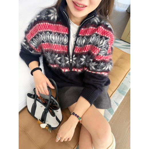 2601404    雪花❄️费尔岛拉毛毛衣 商品图7