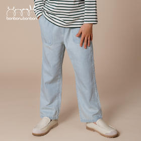浅蓝清新牛仔长裤