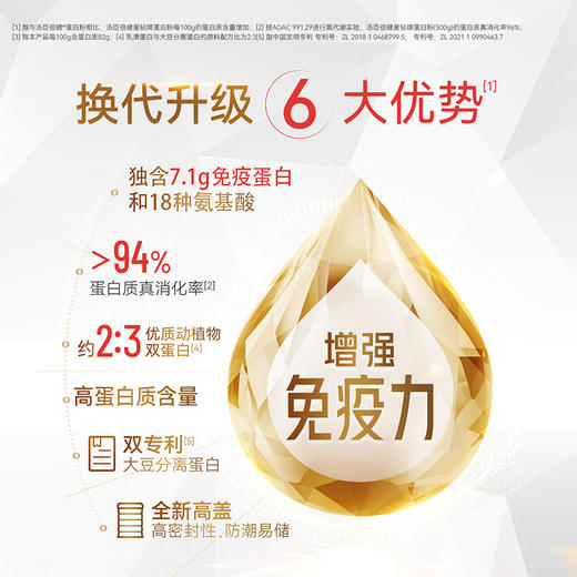 汤臣倍健星钻蛋白质粉增强免疫力含7.1g免疫蛋白中老年 商品图6