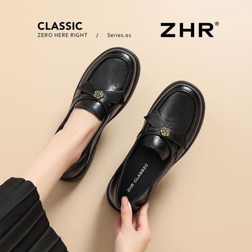 ZHR山茶花英伦风复古乐福鞋女鞋2026新款百搭通勤软底中口小皮鞋 商品图4