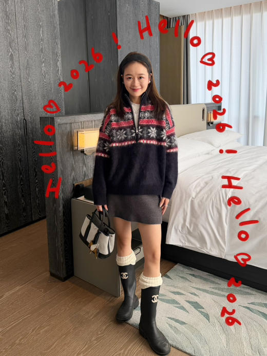 2601404    雪花❄️费尔岛拉毛毛衣 商品图4