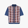 DSQUARED2 男士多色格子图案牛仔短袖衬衫 混色 S74DM1007 D35423 002F 商品缩略图0