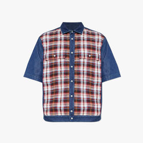 DSQUARED2 男士多色格子图案牛仔短袖衬衫 混色 S74DM1007 D35423 002F