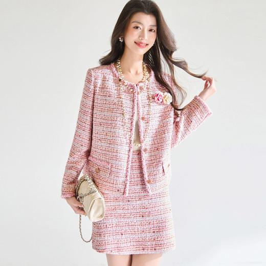 「预售」「高货sh」全新升级【铂金会员413/天猫559/差价146】(99709)洛诗琳重工花纱亮片粗花呢外套2026春季新款气质小香风外套女 商品图2