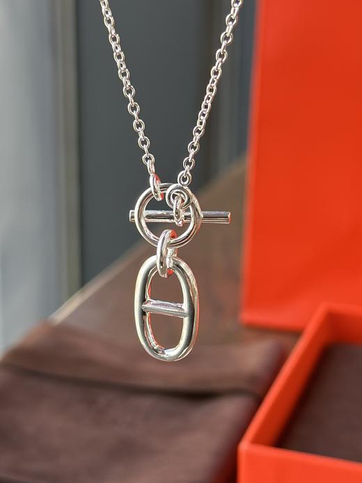 独家对版CNC数控精雕 精工高定  HERMES 爱马仕猪鼻子项链 简约巨百搭 太适合日常穿搭佩戴了！实用性太高～低调又休闲 商品图3