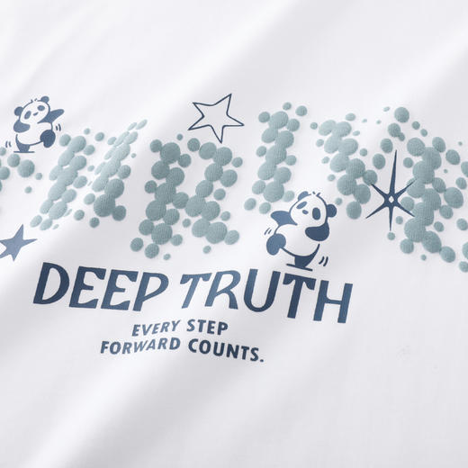 GXG男装【100%棉】26夏季卡通斑点熊猫轻薄透气男式圆领短袖T恤K&C 商品图3