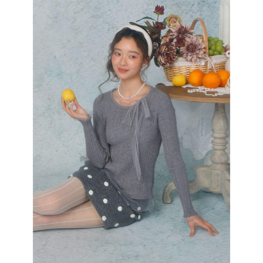 韩系网纱拼接别致上衣-纪念日百货门店同款169293911 商品图2