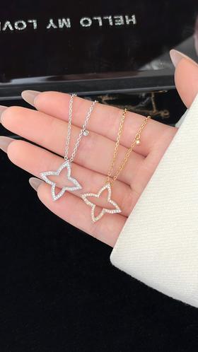 驴家 四芒星镂空满钻项链 （XTY）