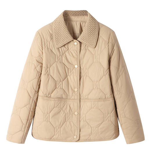 「自」全新升级【铂金会员293/天猫399/差价106】(04408)洛诗琳新款翻领菱格外套2026春季小个子短款轻薄夹棉外套 商品图4