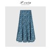 04-1潘依绣丁丁宠粉时髦气质蓝绿底印花半身裙Q6415 商品缩略图0