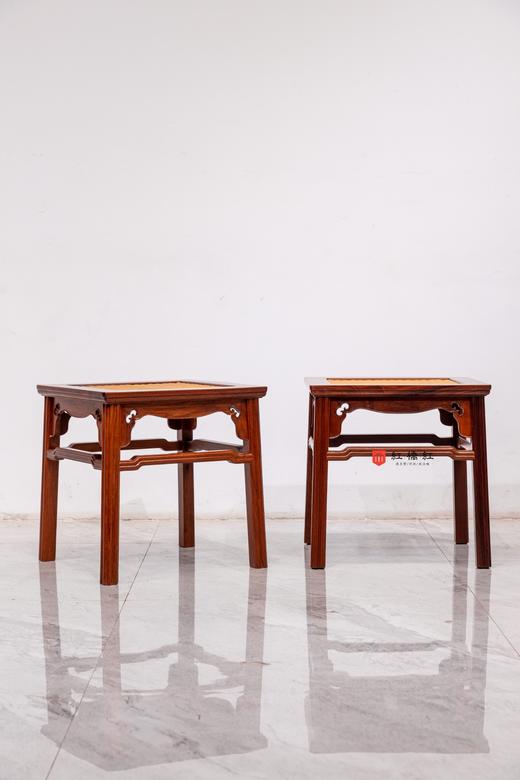 红桥红  家具严选  缅甸花梨(大果紫檀）  【46瓜棱腿方凳】 商品图6