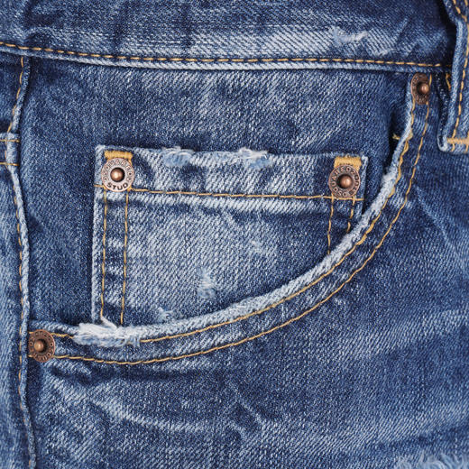 DSQUARED2 男士字母徽标贴片做旧休闲牛仔裤 蓝色 S74LB1854 D30011 470 商品图3