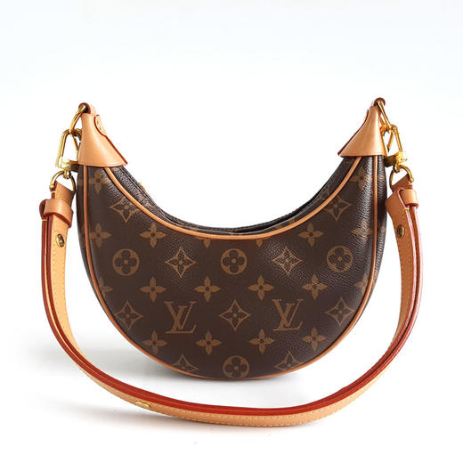 【95新】LV路易威登LOOP手袋M81098 棕色老花LOOP月牙包豌豆包单肩腋下包 女士280126AK06 商品图4