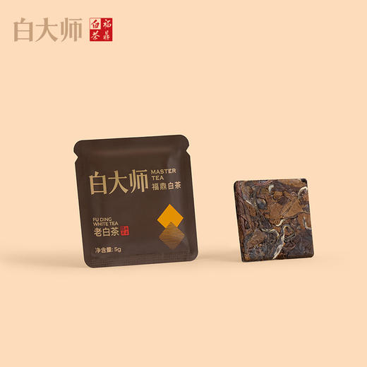 白大师福鼎白茶2021年寿眉老白茶高山茶叶礼盒装送礼小方片210g 商品图4
