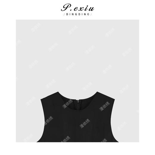 04-3潘依绣丁丁宠粉极简高级不规则下摆无袖连衣裙Q08163 商品图2