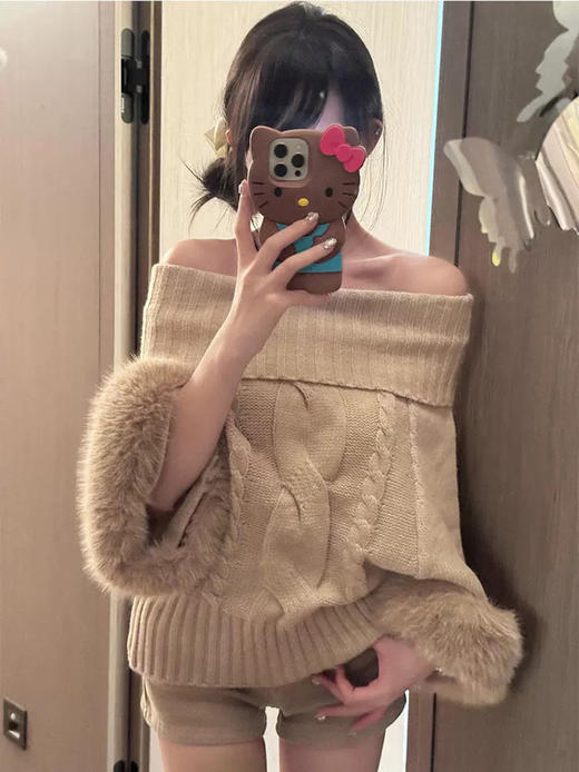 气质高领一字肩两穿毛衣-纪念日百货门店同款169293849 商品图1