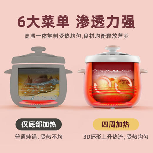 天际（TONZE） 煲汤电炖锅电炖盅煮粥小炖锅BB煲炖盅宝宝婴儿辅食慢炖煲 1.5L 白瓷直炖DGD15-15DD 商品图6