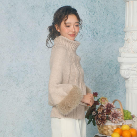 气质高领一字肩两穿毛衣-纪念日百货门店同款169293849 商品图5