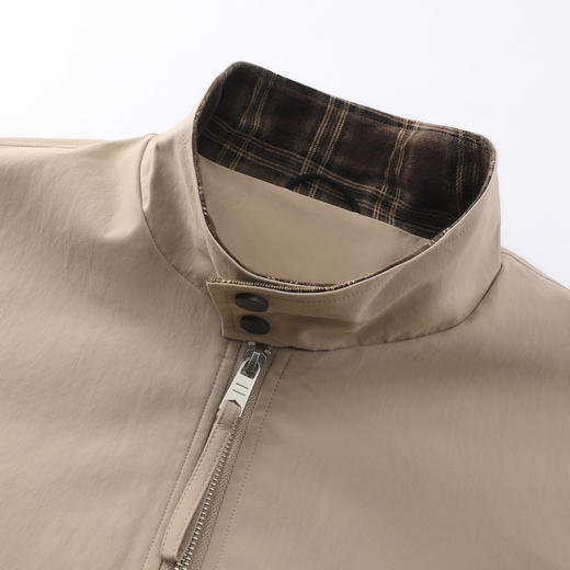 GXG男装26春季时尚复古撞色格纹简约行政通勤翻领休闲男式夹克K&C 商品图4