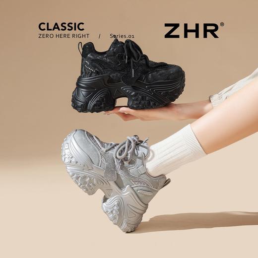 ZHR则则银色厚底老爹鞋女2026春新款小个子内增高休闲运动鞋女鞋 商品图5