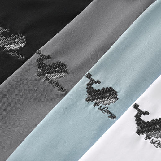 GXG男装【十字绣鲸鱼】26夏季时尚刺绣舒适亲肤男式圆领短袖T恤K&C 商品图5