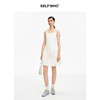 SELFWHO白色梭织拼接船领连衣裙女2026春新款可调节肩带A字无袖裙 商品缩略图2
