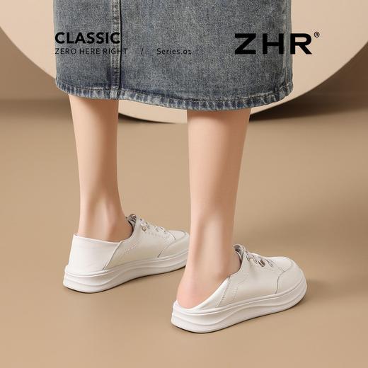 ZHR【一鞋两穿】简约百搭厚底小白鞋春夏新款软底舒适休闲板鞋女 商品图8