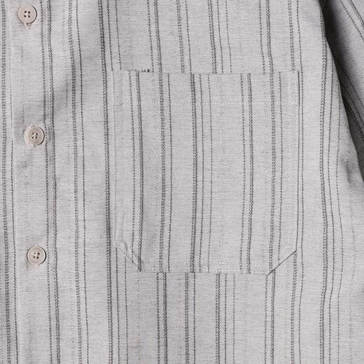 265005SDSA男士春夏新款痞帅男装老钱风商务竖纹设计长袖衬衫百搭宽松 商品图3