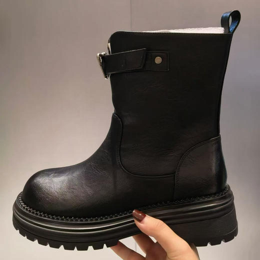 NC厚底圆头皮带扣厚底马丁靴51024冬季908964016556 商品图2