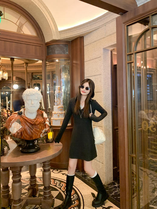 <曾小咸推荐>2.9现货秒杀 ！微信超特价！连帽蕾丝边针织连衣裙 日常229.99 立减140 秒杀89.99！！ 商品图11