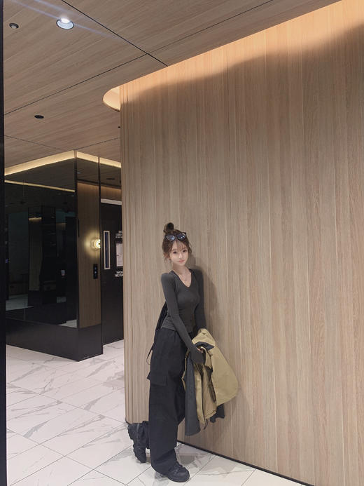 金蘑菇菇  户外系列 炭灰T+工装裤 商品图4