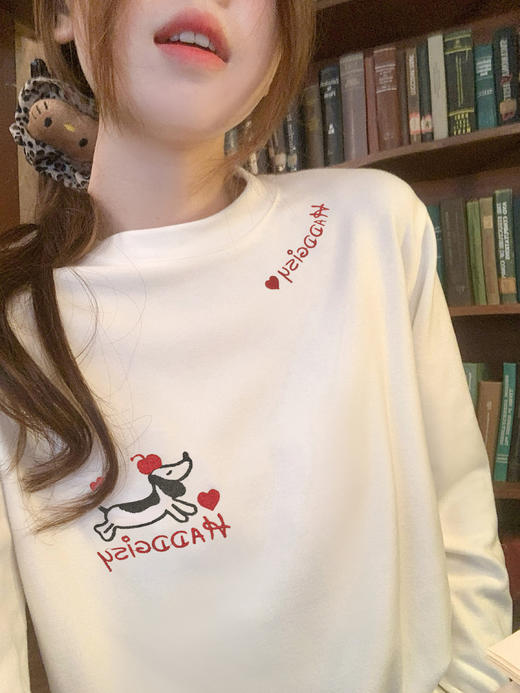 <曾小咸推荐>2.11现货秒杀 ！微信超特价！韩系刺绣加绒长袖t恤 日常139.99 立减70 秒杀69.99！！ 商品图10