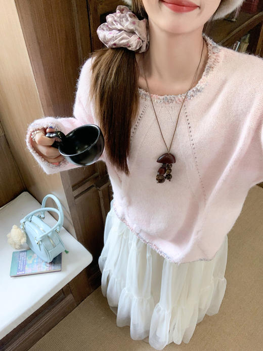 <曾小咸推荐>2.10现货秒杀 ！微信超特价！韩系撞色边毛衣 日常189.99 立减100 秒杀89.99！！ 商品图10