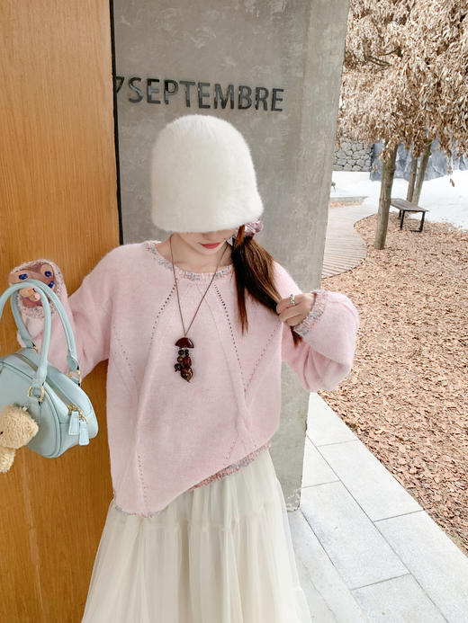 <曾小咸推荐>2.10现货秒杀 ！微信超特价！韩系撞色边毛衣 日常189.99 立减100 秒杀89.99！！ 商品图11