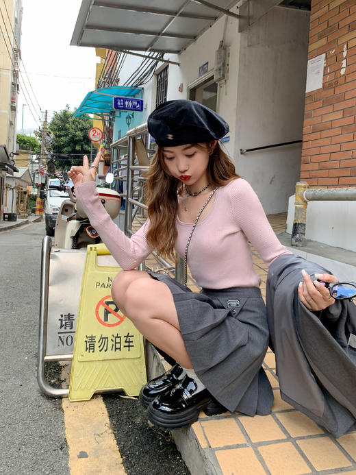 <曾小咸推荐>2.12现货秒杀 ！微信超特价！3色针织圆领打底衫 日常109.99 立减50 秒杀59.99！！ 商品图6