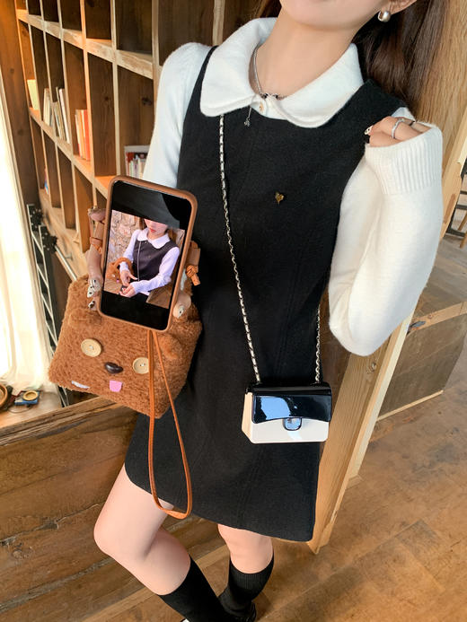 <曾小咸推荐>3.17现货秒杀 ！微信超特价！小香风毛呢背心连衣裙 日常189.99 立减100 秒杀89.99！！娃娃领针织衫秒杀69.99！ 商品图7